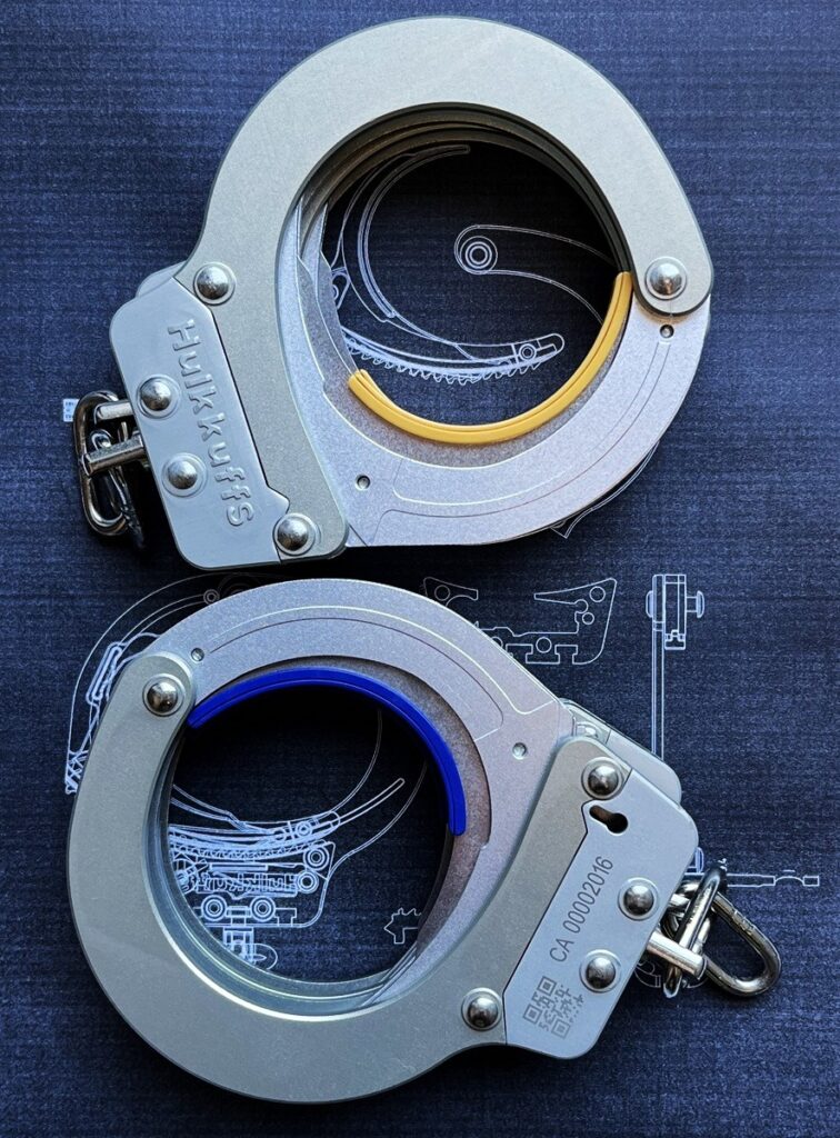 Hulkkuffs handcuffs, B2, glossy. aviation aluminum