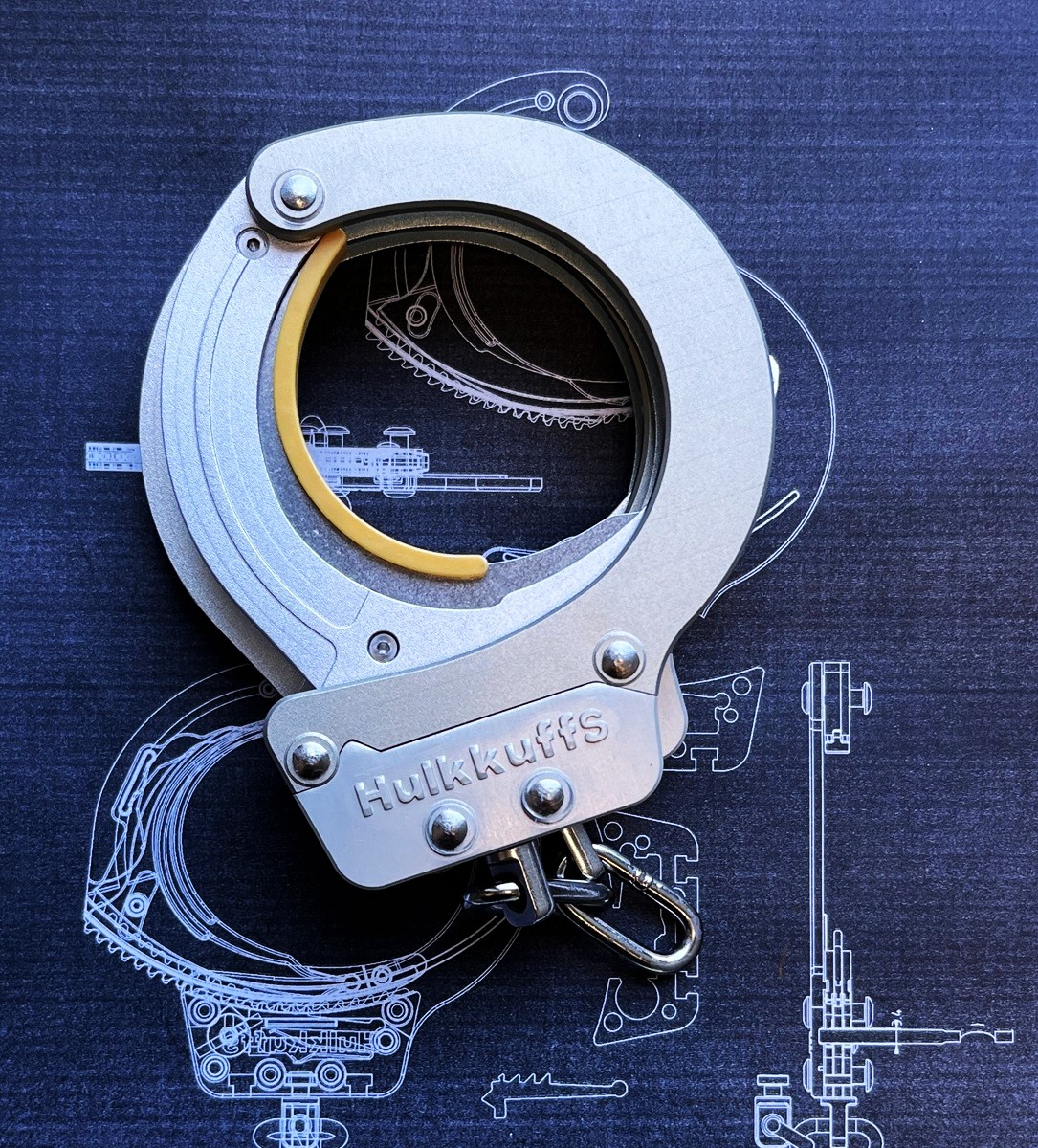 Hulkkuffs B4 handcuffs, fully automatic, chain, orange matte